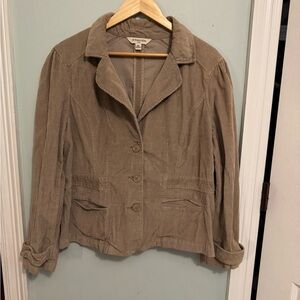 St. John's Bay Women's Brown corduroy Blazer Sz PXL